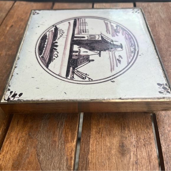 Antique Dutch Delft Tile- 18th Century -Trivet -Decor - Picture 5 of 9